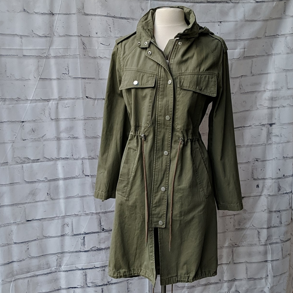 7 for all mankind army green utility cargo jacket